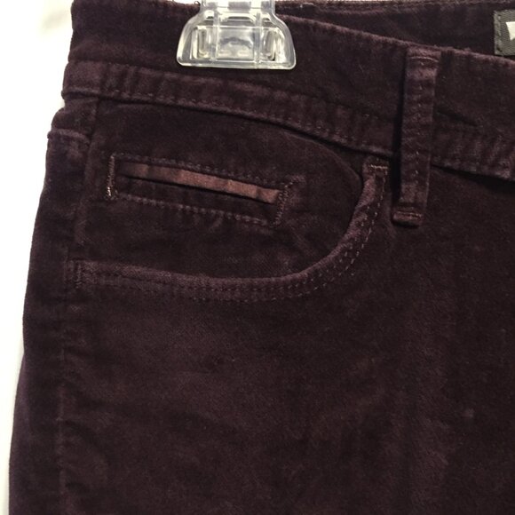 Womens Velvet Stretch Jeans/Pants sz W28 L32 - Wine - Picture 3 of 11